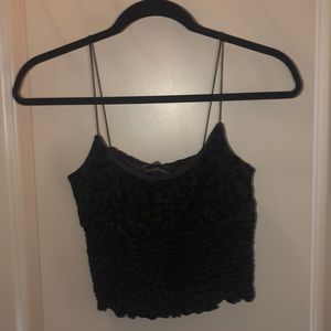 Urban outfitters velvet smocked tank